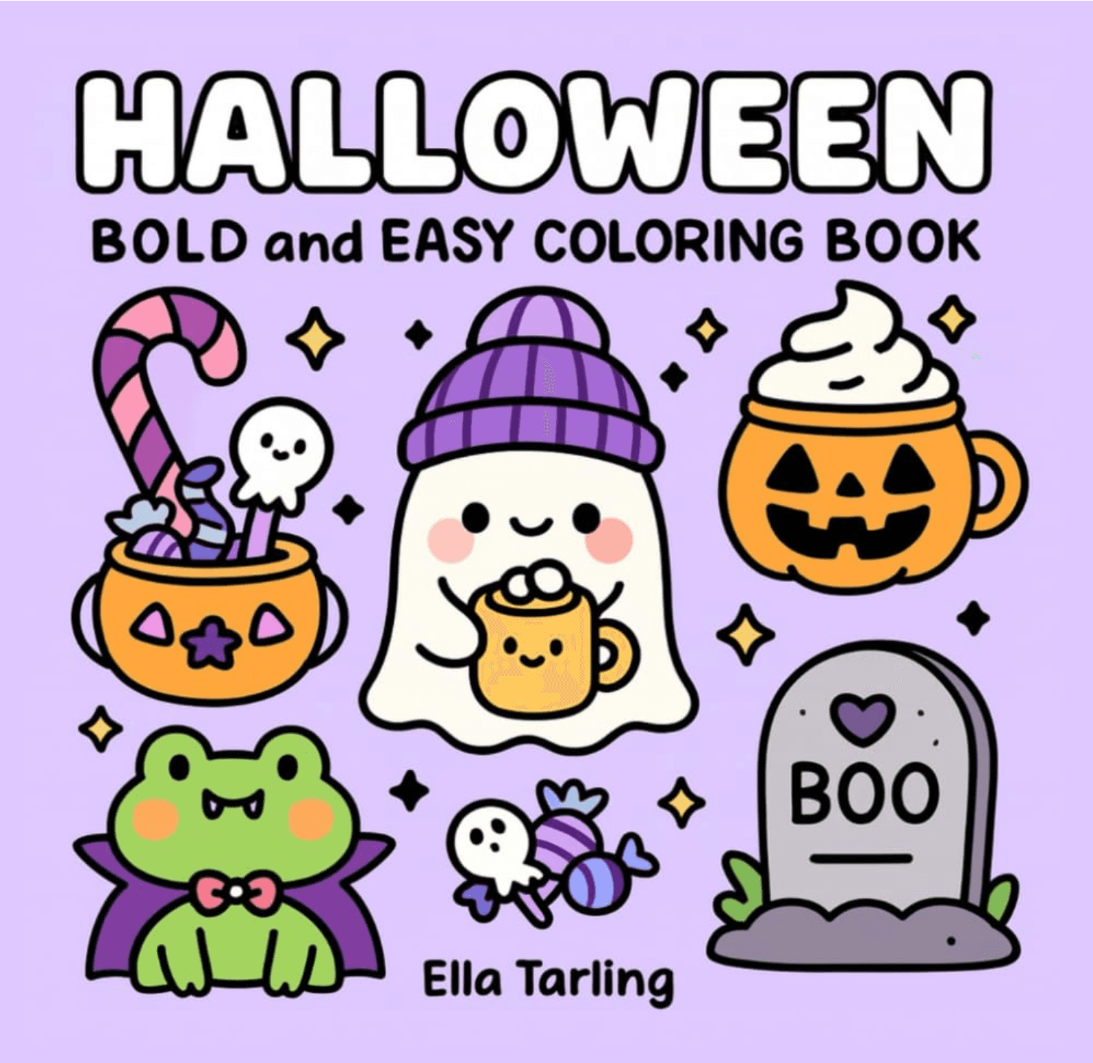 Halloween Bold and Easy Coloring Book