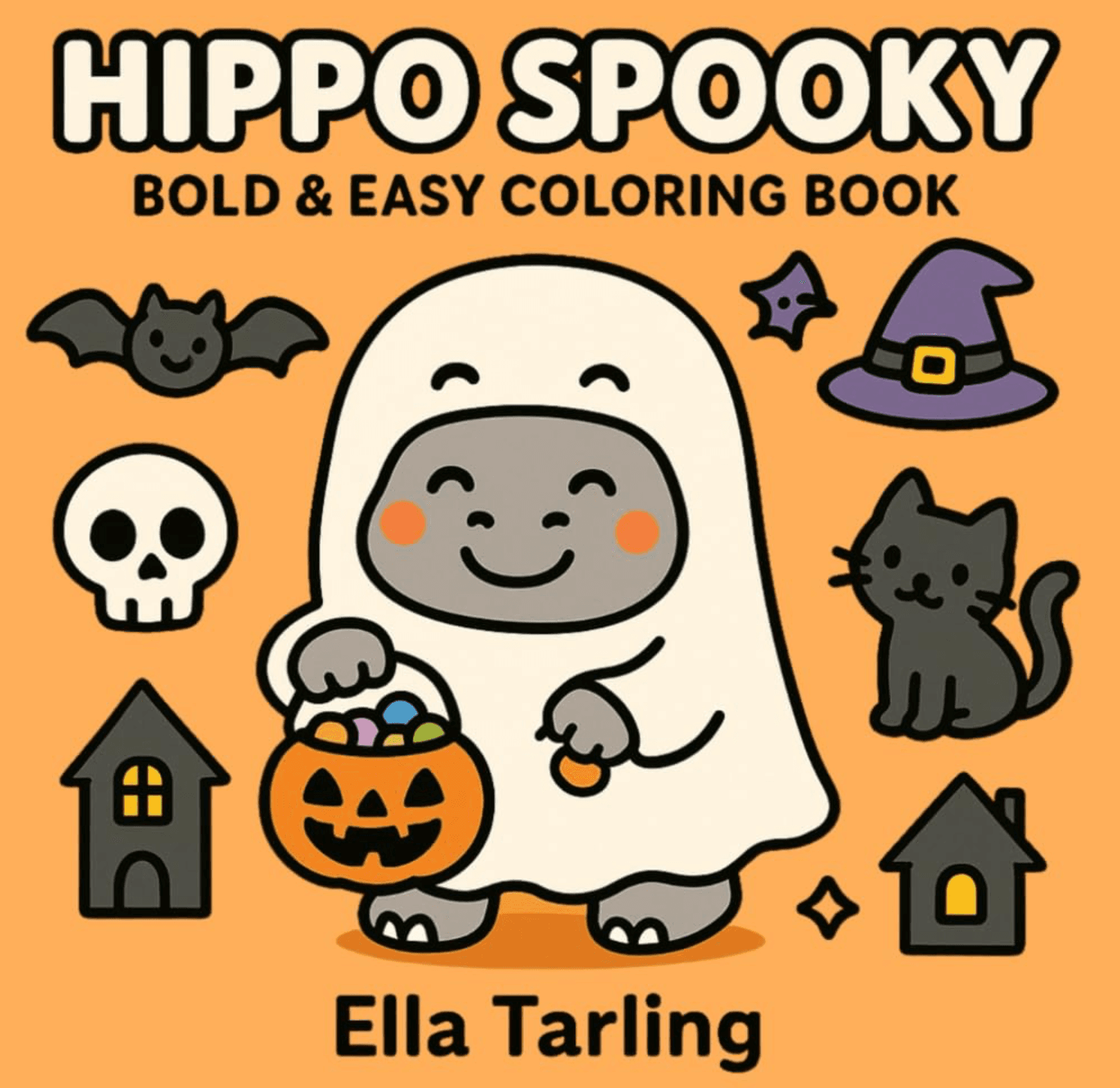 Hippo Spooky Coloring Book