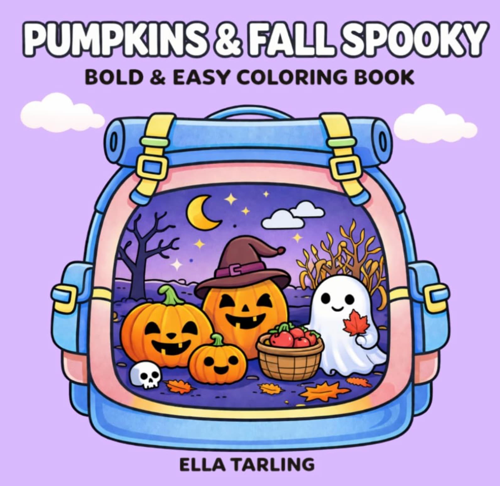 Pumpkins & Fall Spooky Bold & Easy Coloring Book
