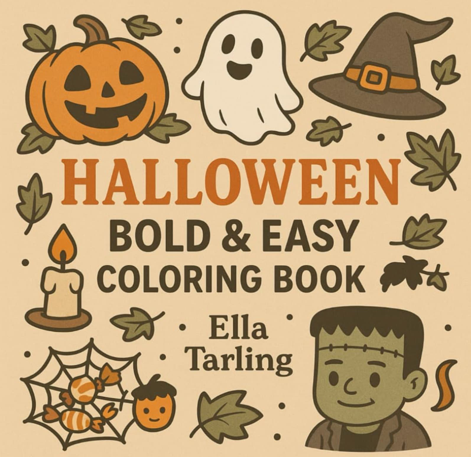 Halloween Bold & Easy Coloring Book