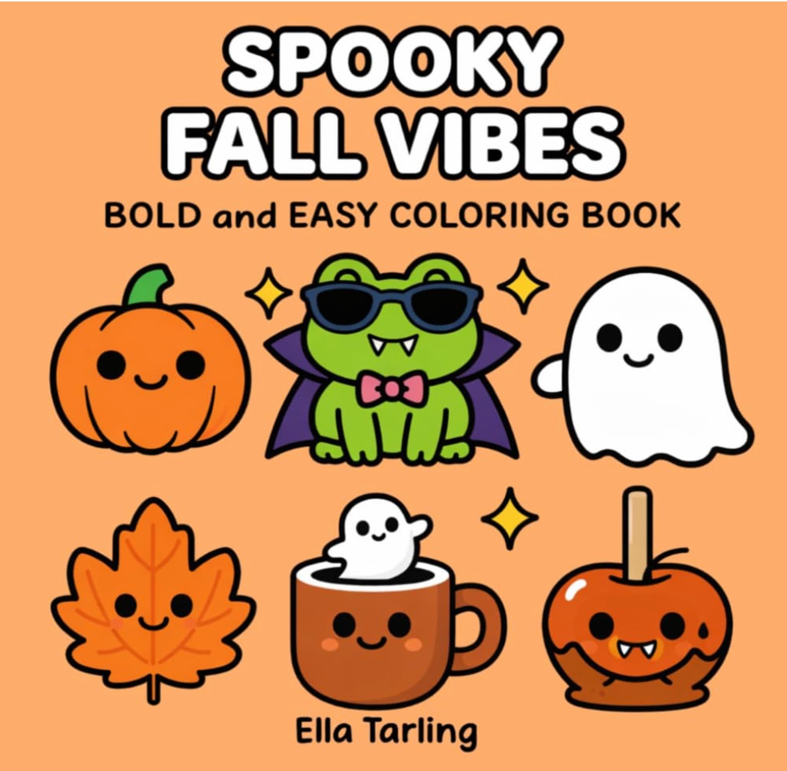 Spooky Fall Vibes Bold and Easy Coloring Book