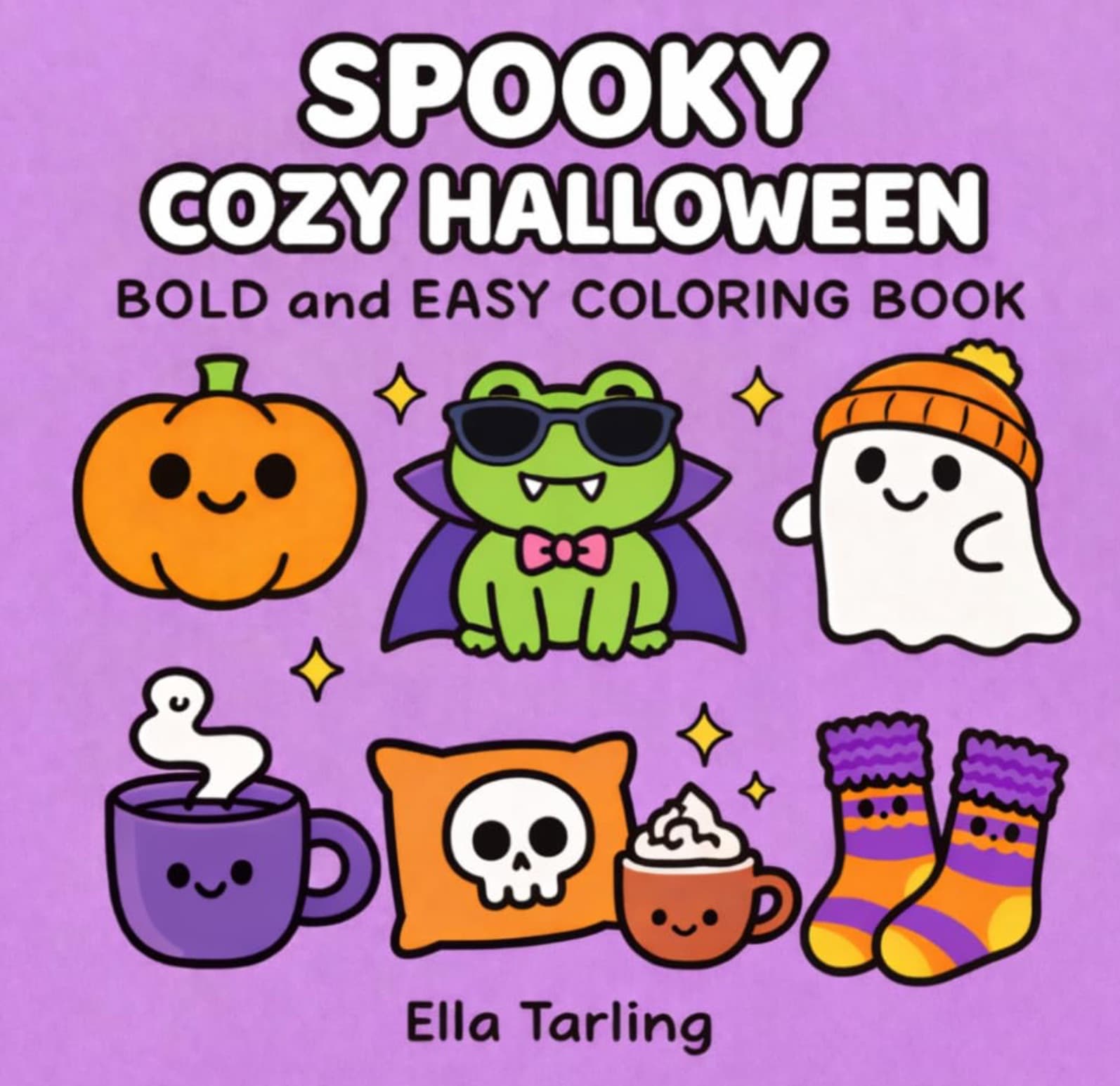Spooky Cozy Halloween Bold and Easy Coloring Book