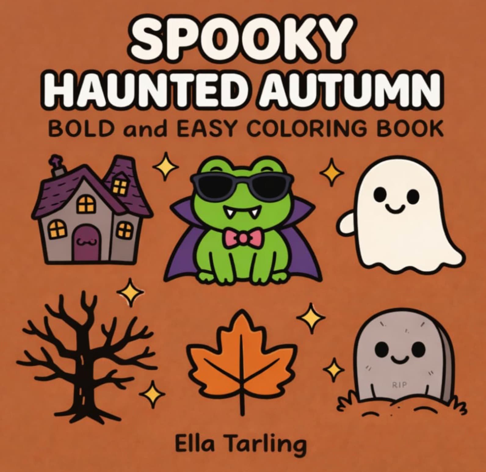 Spooky Haunted Autumn Bold and Easy Coloring Book